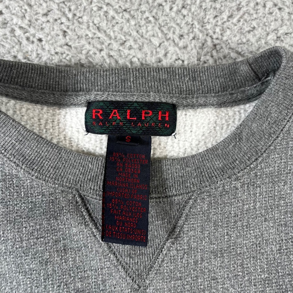 Vintage Ralph Ralph Lauren Womens Gray Crewneck Sweatshirt Size Small - Picture 4 of 9